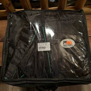 New in bag size 77” 200 wt. Miller quilted Horse stable blanket